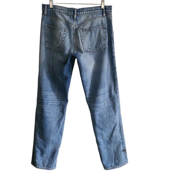 FRAME Le Slouch Newell Distressed High Waist Boyfriend Jeans LSLJ207 Women's 27 - Picture 2 of 16